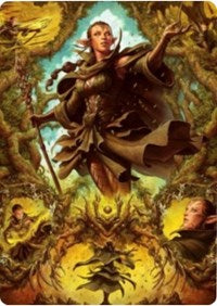 Nissa of Shadowed Boughs 2 Art Card [Zendikar Rising Art Series] MTG Single Magic: The Gathering    | Red Claw Gaming