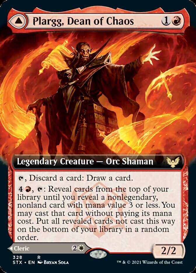 Plargg, Dean of Chaos // Augusta, Dean of Order (Extended Art) [Strixhaven: School of Mages] MTG Single Magic: The Gathering    | Red Claw Gaming