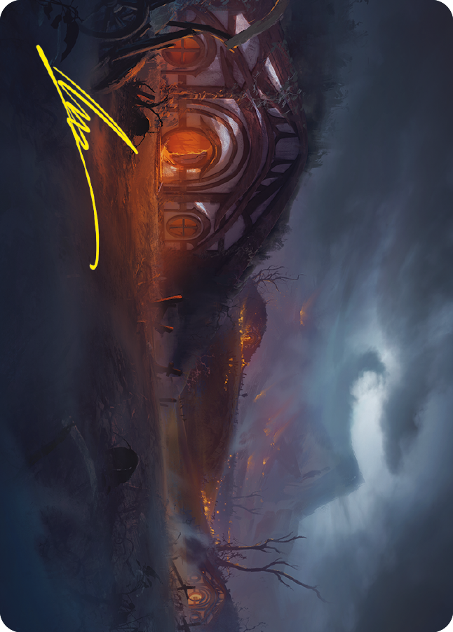 Field of Ruin Art Card (Gold-Stamped Signature) [The Lord of the Rings: Tales of Middle-earth Art Series] MTG Single Magic: The Gathering    | Red Claw Gaming