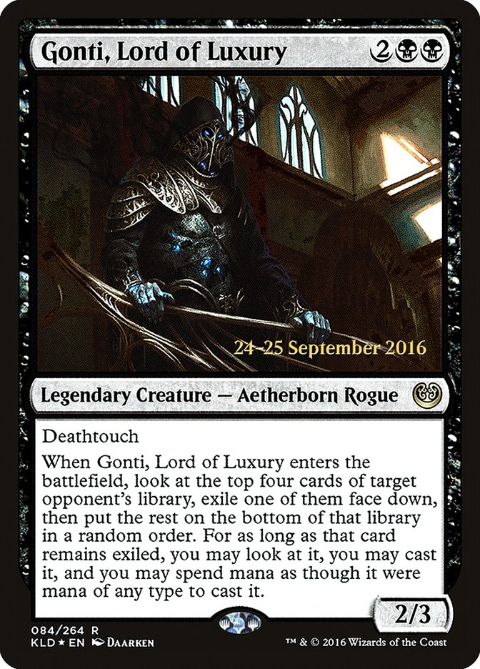 Gonti, Lord of Luxury [Kaladesh Prerelease Promos] MTG Single Magic: The Gathering    | Red Claw Gaming