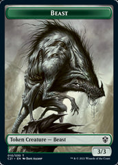 Beast (010) // Whale Double-Sided Token [Commander 2021 Tokens] MTG Single Magic: The Gathering    | Red Claw Gaming