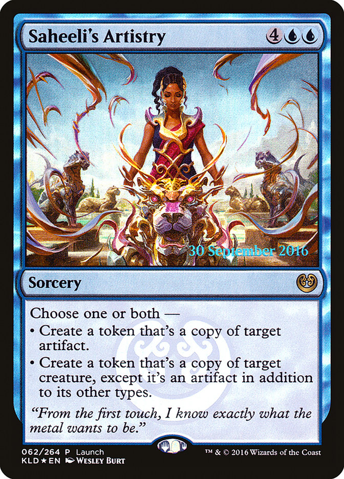 Saheeli's Artistry (Launch) [Kaladesh Promos] MTG Single Magic: The Gathering    | Red Claw Gaming