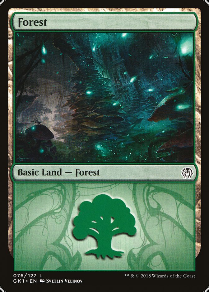 Forest (76) [Guilds of Ravnica Guild Kit] MTG Single Magic: The Gathering    | Red Claw Gaming