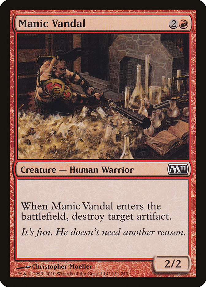 Manic Vandal [Magic 2011] MTG Single Magic: The Gathering    | Red Claw Gaming