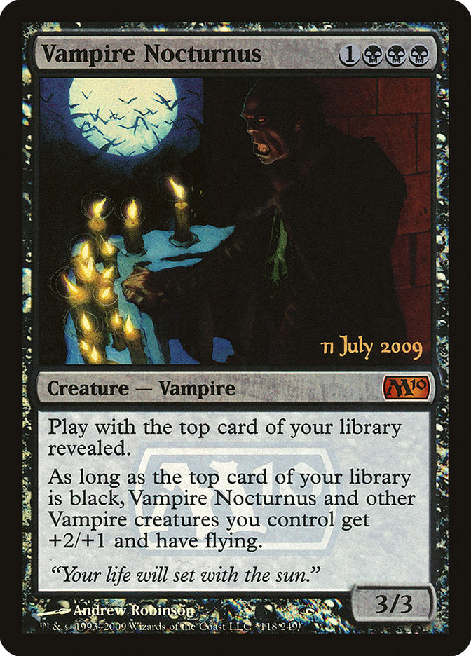 Vampire Nocturnus [Magic 2010 Prerelease Promos] MTG Single Magic: The Gathering    | Red Claw Gaming