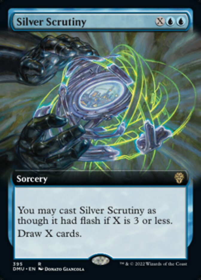 Silver Scrutiny (Extended Art) [Dominaria United] MTG Single Magic: The Gathering    | Red Claw Gaming