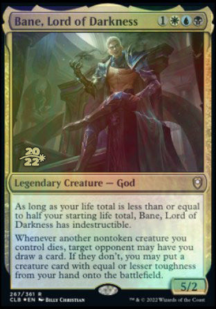 Bane, Lord of Darkness [Commander Legends: Battle for Baldur's Gate Prerelease Promos] MTG Single Magic: The Gathering    | Red Claw Gaming