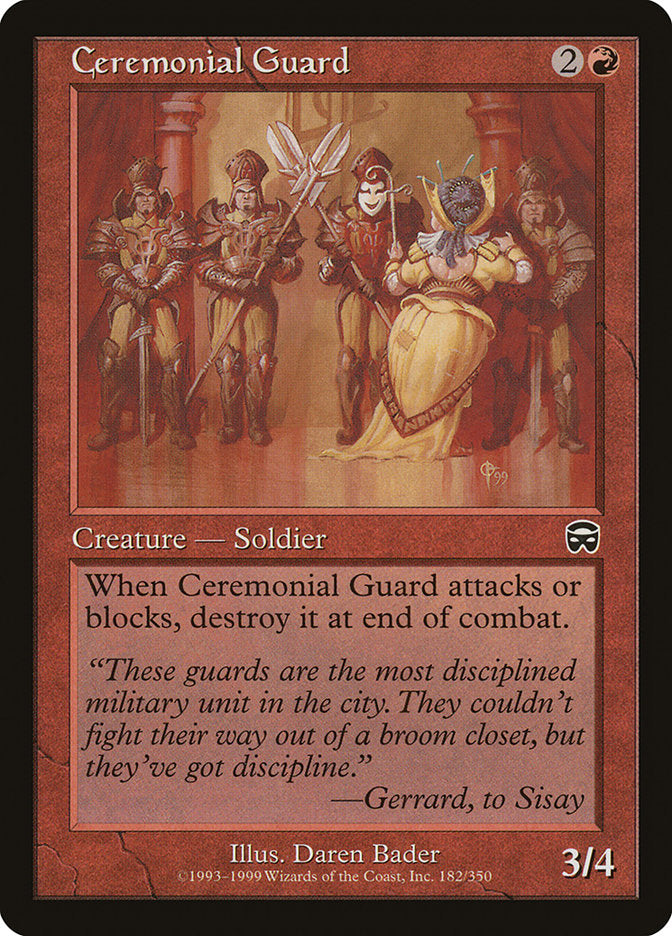 Ceremonial Guard [Mercadian Masques] MTG Single Magic: The Gathering    | Red Claw Gaming
