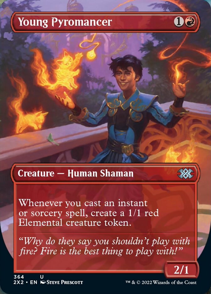 Young Pyromancer (Borderless Alternate Art) [Double Masters 2022] MTG Single Magic: The Gathering    | Red Claw Gaming