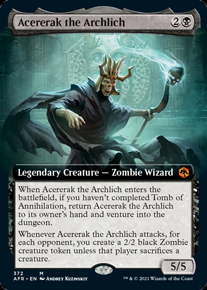 Acererak the Archlich (Extended Art) [Dungeons & Dragons: Adventures in the Forgotten Realms] MTG Single Magic: The Gathering    | Red Claw Gaming