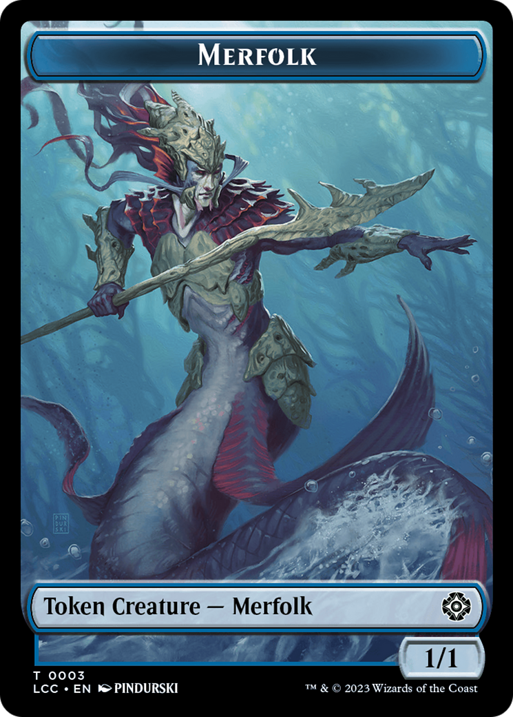 Frog Lizard // Merfolk (0003) Double-Sided Token [The Lost Caverns of Ixalan Commander Tokens] MTG Single Magic: The Gathering    | Red Claw Gaming