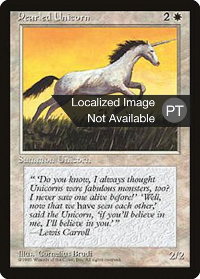 Pearled Unicorn [Fourth Edition (Foreign Black Border)] MTG Single Magic: The Gathering    | Red Claw Gaming