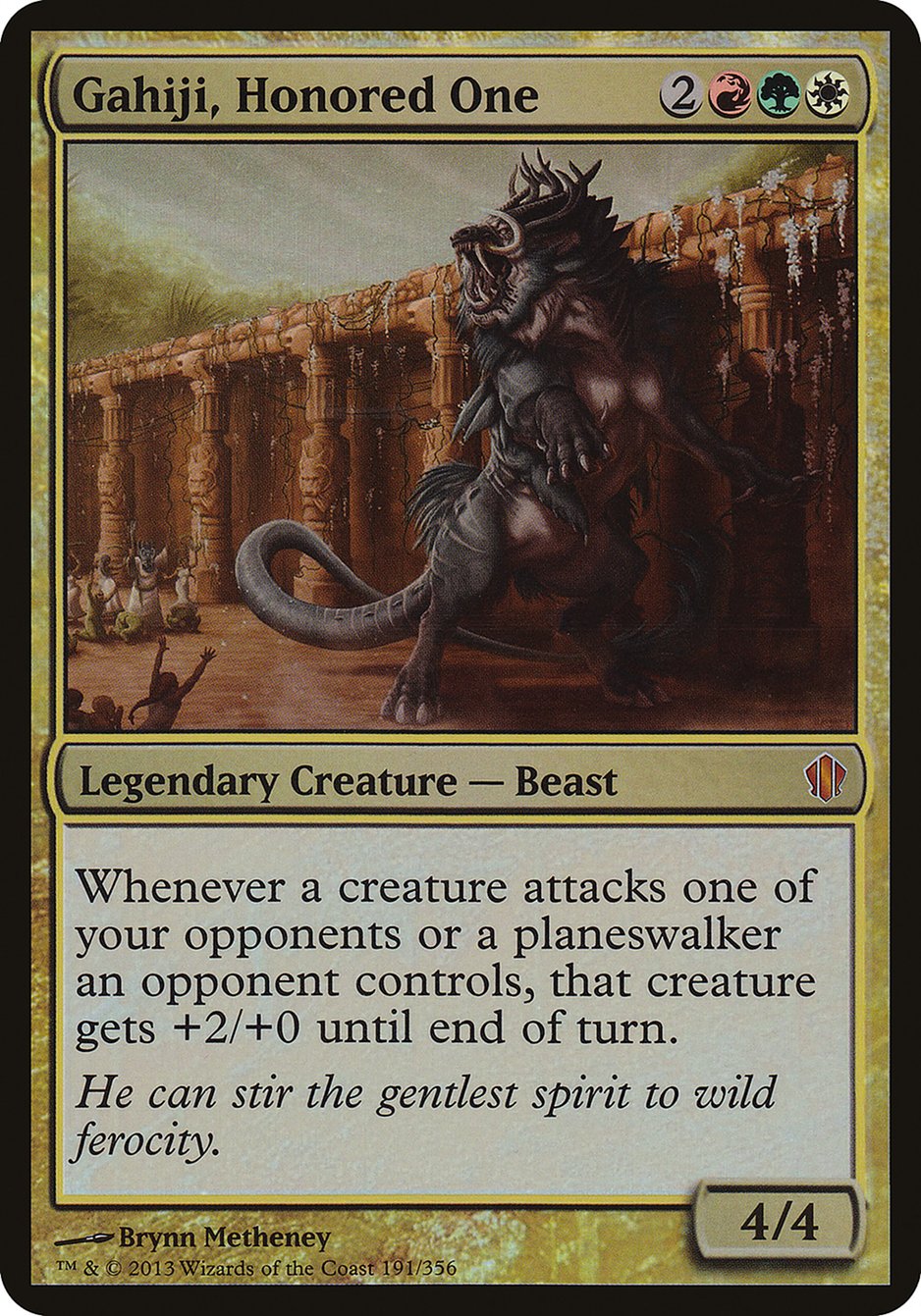 Gahiji, Honored One (Oversized) [Commander 2013 Oversized] MTG Single Magic: The Gathering    | Red Claw Gaming