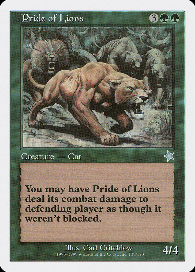 Pride of Lions [Starter 1999] MTG Single Magic: The Gathering    | Red Claw Gaming