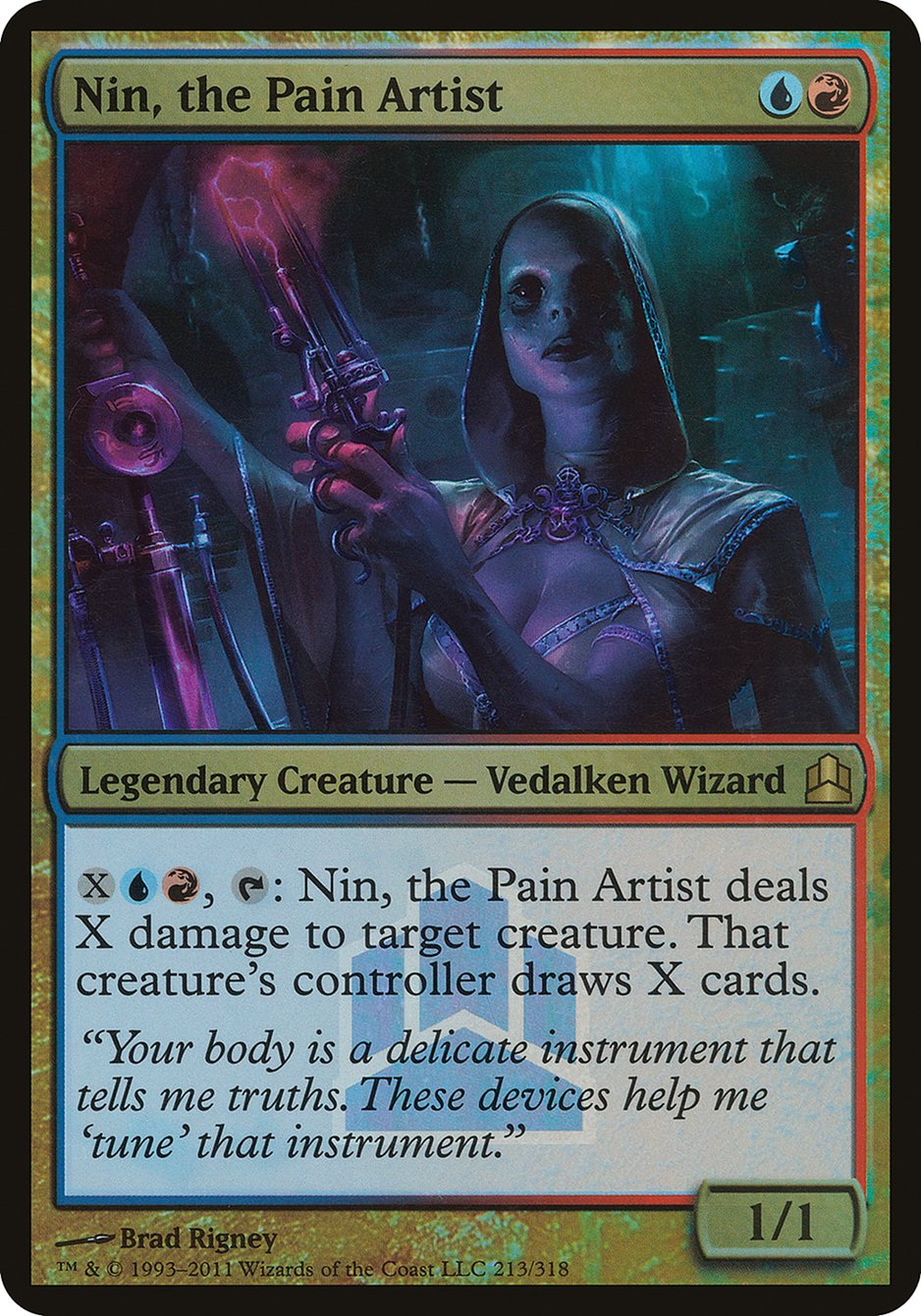 Nin, the Pain Artist (Launch) (Oversized) [Commander 2011 Oversized] MTG Single Magic: The Gathering    | Red Claw Gaming