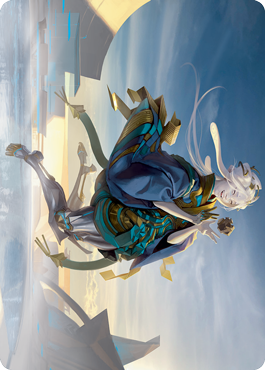 Moonfolk Puzzlemaker Art Card [Kamigawa: Neon Dynasty Art Series] MTG Single Magic: The Gathering    | Red Claw Gaming