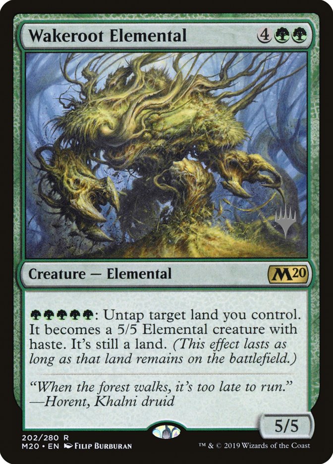 Wakeroot Elemental (Promo Pack) [Core Set 2020 Promos] MTG Single Magic: The Gathering    | Red Claw Gaming