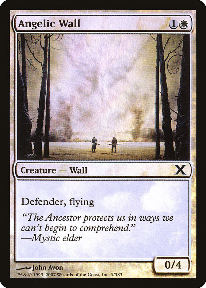 Angelic Wall (Premium Foil) [Tenth Edition] MTG Single Magic: The Gathering    | Red Claw Gaming