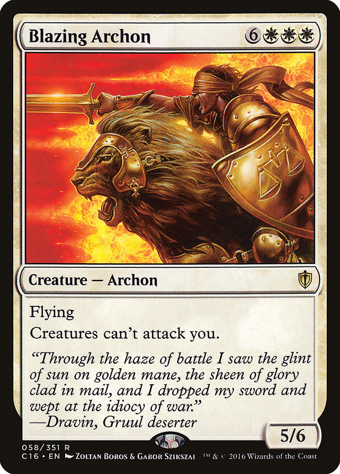 Blazing Archon [Commander 2016] MTG Single Magic: The Gathering    | Red Claw Gaming