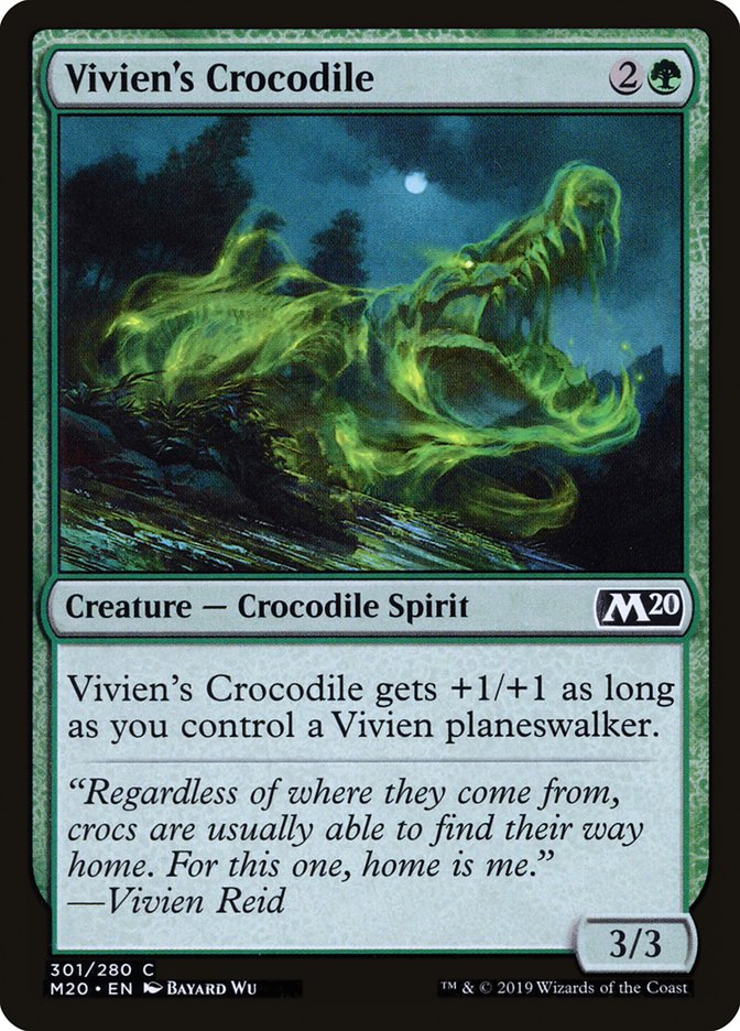 Vivien's Crocodile [Core Set 2020] MTG Single Magic: The Gathering    | Red Claw Gaming