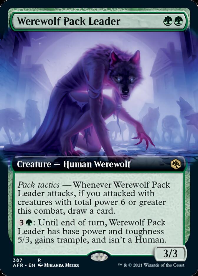 Werewolf Pack Leader (Extended Art) [Dungeons & Dragons: Adventures in the Forgotten Realms] MTG Single Magic: The Gathering    | Red Claw Gaming
