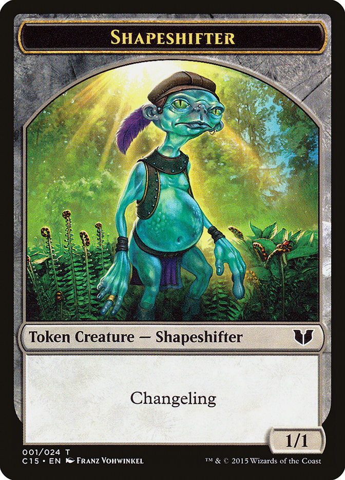 Elemental Shaman // Shapeshifter Double-Sided Token [Commander 2015 Tokens] MTG Single Magic: The Gathering    | Red Claw Gaming