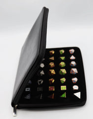 Black Leatherette Folio Dice Case Dice & Counters Foam Brain Games    | Red Claw Gaming