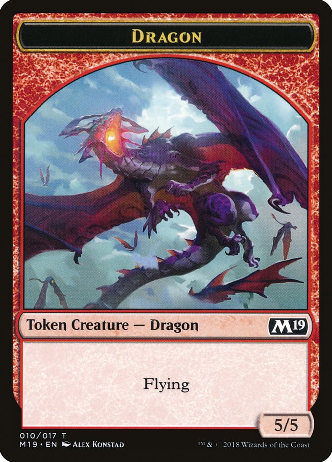 Dragon Token (010/017) [Core Set 2019 Tokens] MTG Single Magic: The Gathering    | Red Claw Gaming