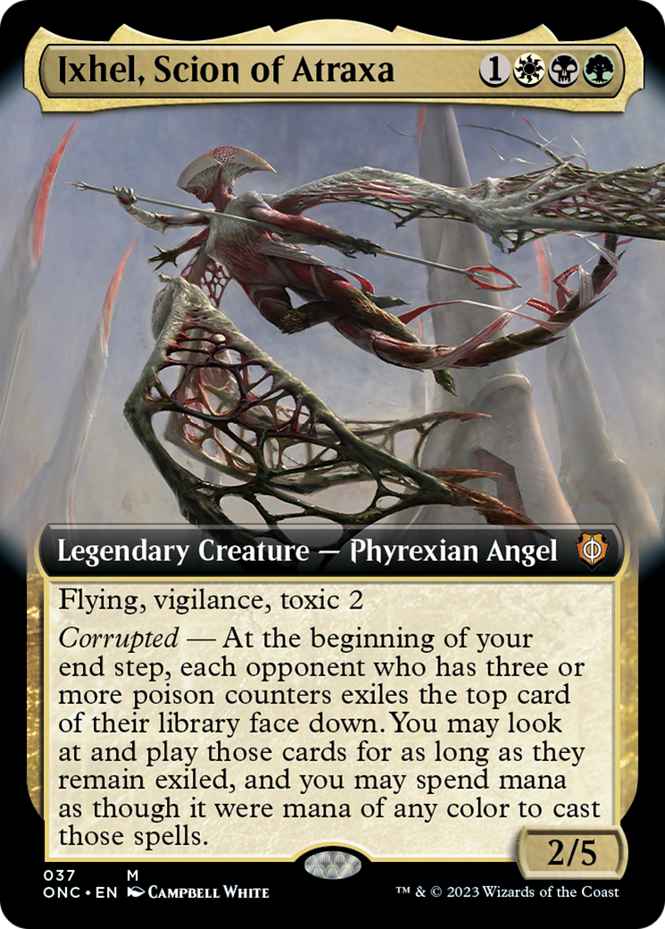 Ixhel, Scion of Atraxa (Extended Art) [Phyrexia: All Will Be One Commander] MTG Single Magic: The Gathering    | Red Claw Gaming