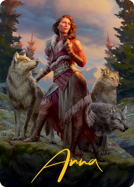 Arlinn, the Pack's Hope 1 Art Card (Gold-Stamped Signature) [Innistrad: Midnight Hunt Art Series] MTG Single Magic: The Gathering    | Red Claw Gaming