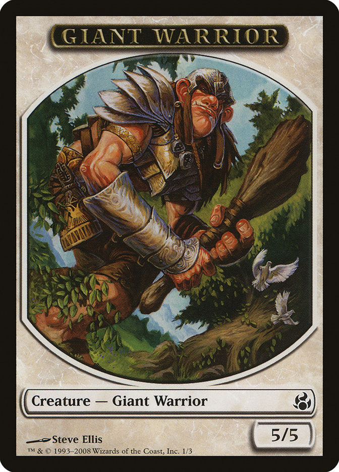 Giant Warrior Token [Morningtide Tokens] MTG Single Magic: The Gathering    | Red Claw Gaming