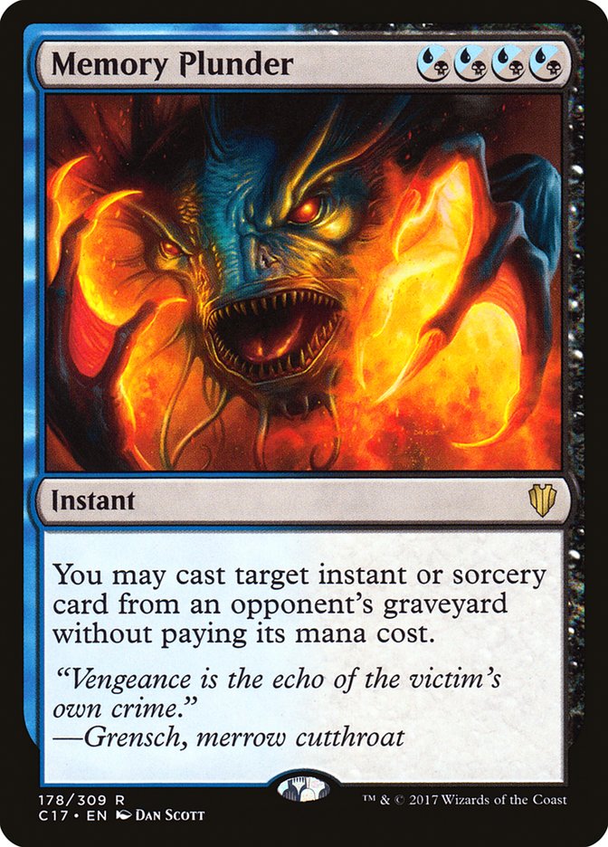 Memory Plunder [Commander 2017] MTG Single Magic: The Gathering    | Red Claw Gaming