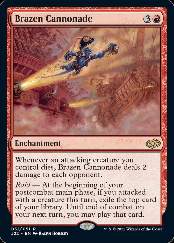 Brazen Cannonade [Jumpstart 2022] MTG Single Magic: The Gathering    | Red Claw Gaming