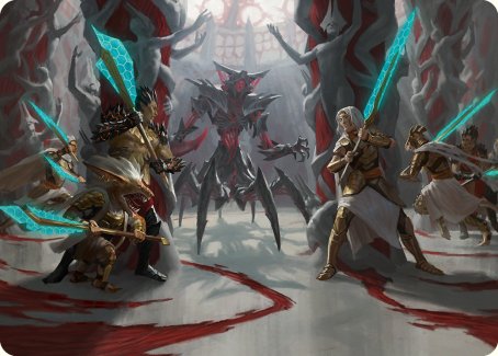 Goldwardens' Gambit Art Card [Phyrexia: All Will Be One Art Series] MTG Single Magic: The Gathering    | Red Claw Gaming