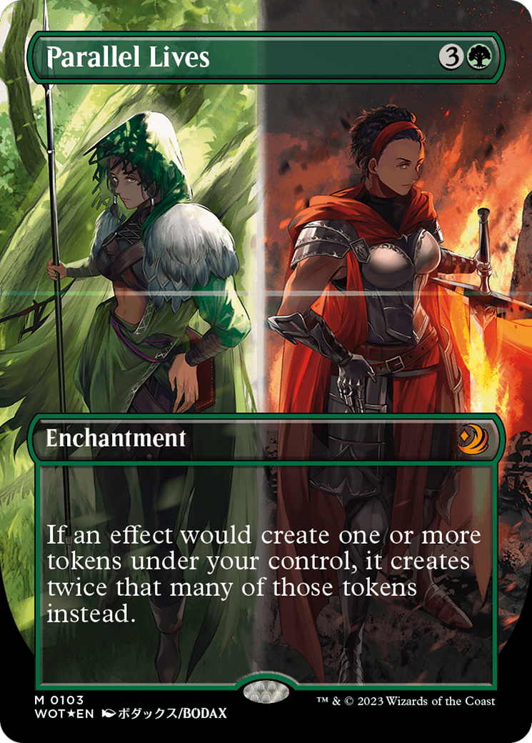 Parallel Lives (Anime Borderless) (Confetti Foil) [Wilds of Eldraine: Enchanting Tales] MTG Single Magic: The Gathering    | Red Claw Gaming