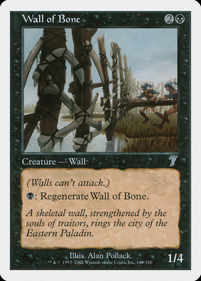Wall of Bone [Seventh Edition] MTG Single Magic: The Gathering    | Red Claw Gaming