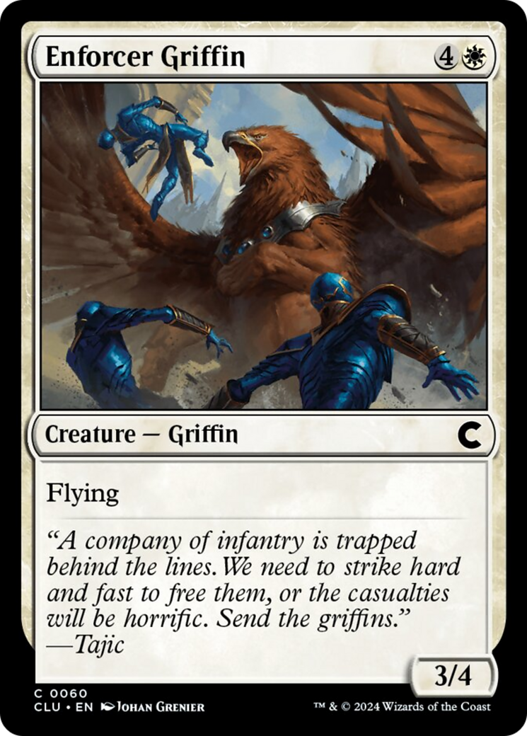Enforcer Griffin [Ravnica: Clue Edition] MTG Single Magic: The Gathering    | Red Claw Gaming