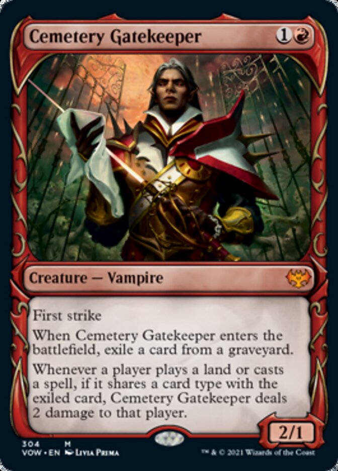 Cemetery Gatekeeper (Showcase Fang Frame) [Innistrad: Crimson Vow] MTG Single Magic: The Gathering    | Red Claw Gaming