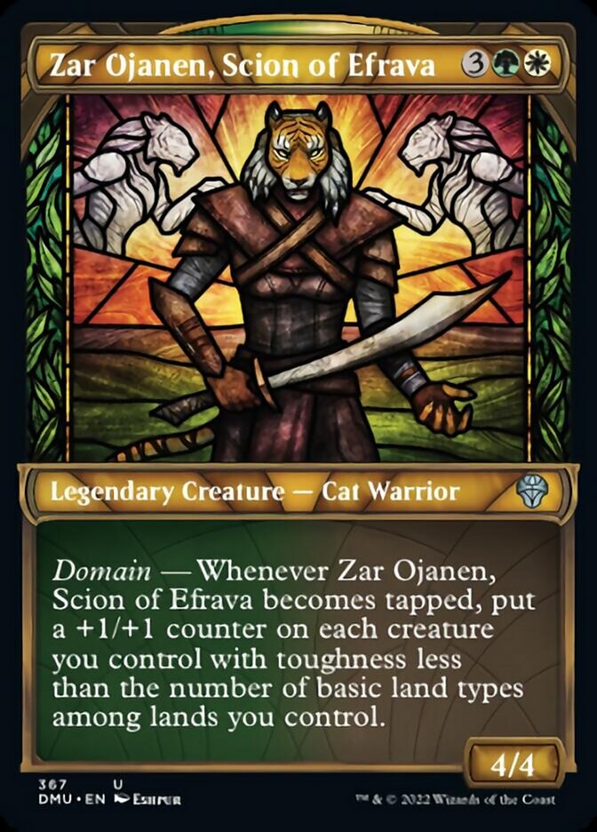 Zar Ojanen, Scion of Efrava (Showcase Textured) [Dominaria United] MTG Single Magic: The Gathering    | Red Claw Gaming