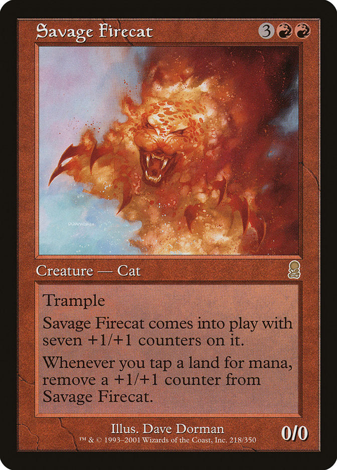 Savage Firecat [Odyssey] MTG Single Magic: The Gathering    | Red Claw Gaming