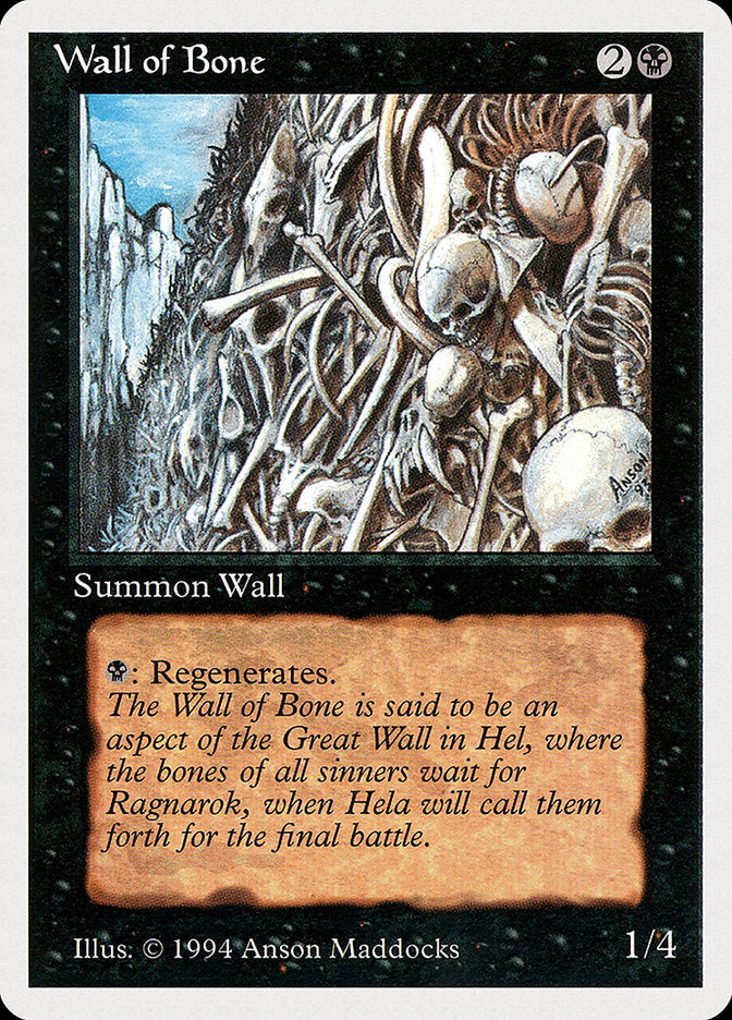 Wall of Bone [Summer Magic / Edgar] MTG Single Magic: The Gathering    | Red Claw Gaming
