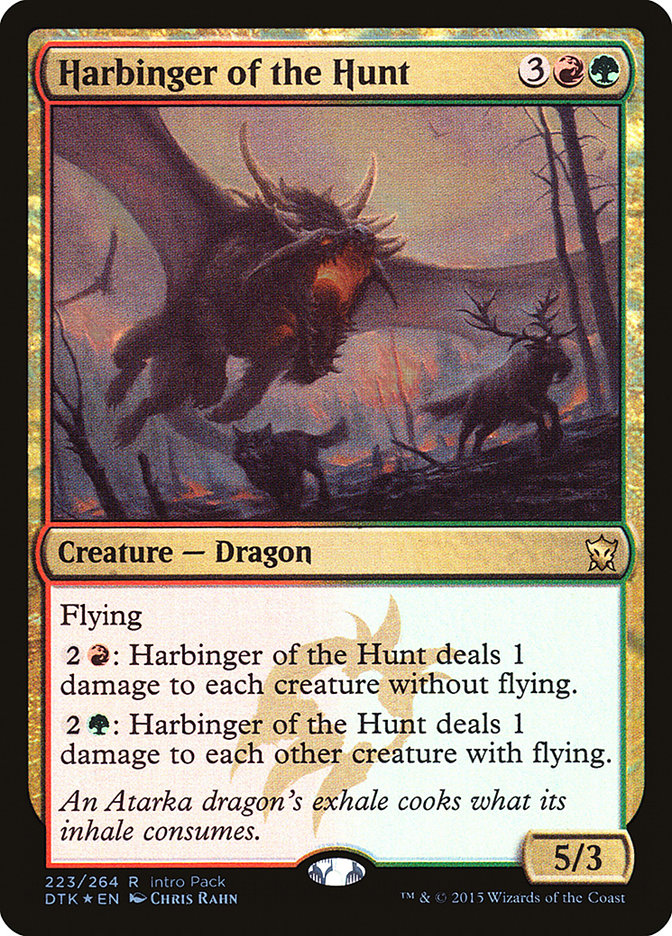 Harbinger of the Hunt (Intro Pack) [Dragons of Tarkir Promos] MTG Single Magic: The Gathering    | Red Claw Gaming