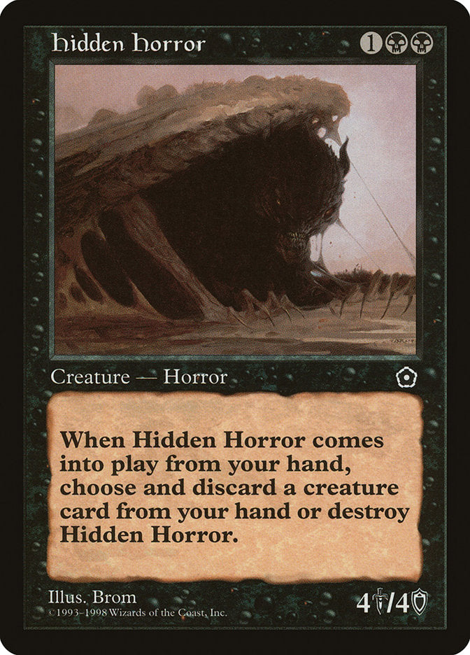 Hidden Horror [Portal Second Age] MTG Single Magic: The Gathering    | Red Claw Gaming