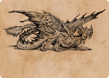 Ancient Brass Dragon Art Card (49) [Commander Legends: Battle for Baldur's Gate Art Series] MTG Single Magic: The Gathering    | Red Claw Gaming