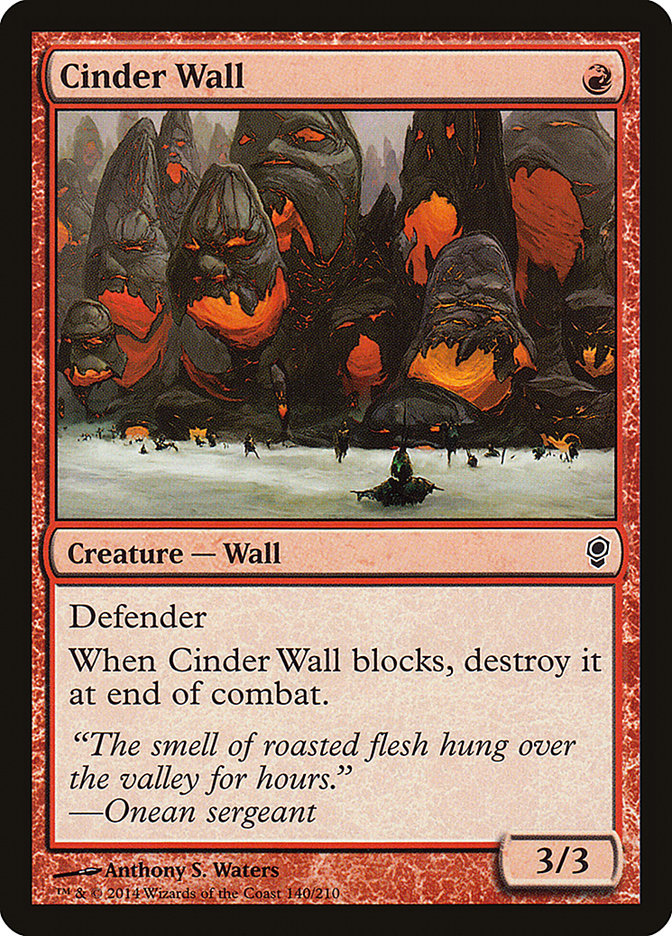 Cinder Wall [Conspiracy] MTG Single Magic: The Gathering    | Red Claw Gaming
