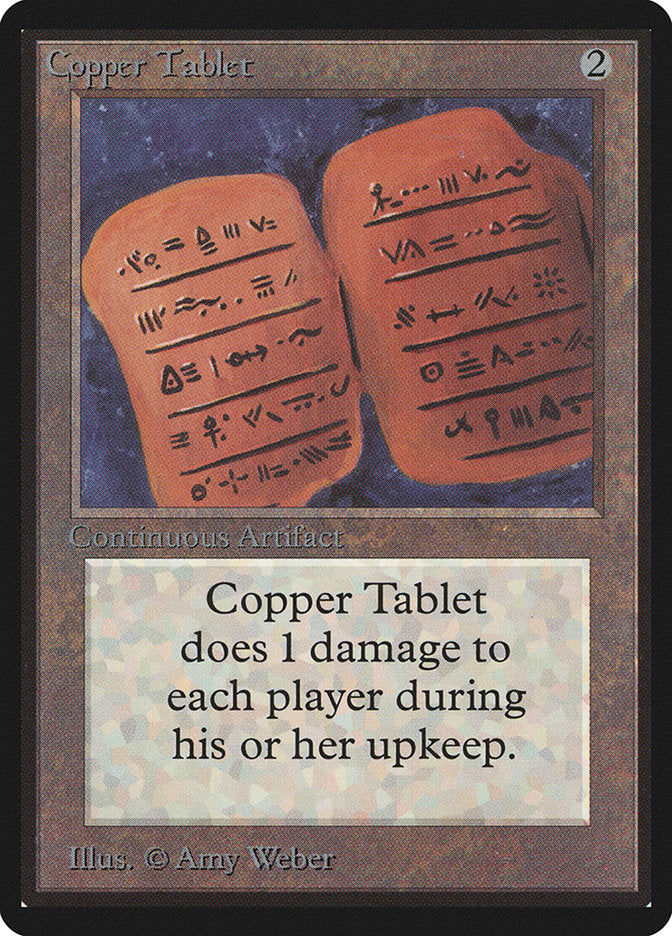 Copper Tablet [Beta Edition] MTG Single Magic: The Gathering    | Red Claw Gaming