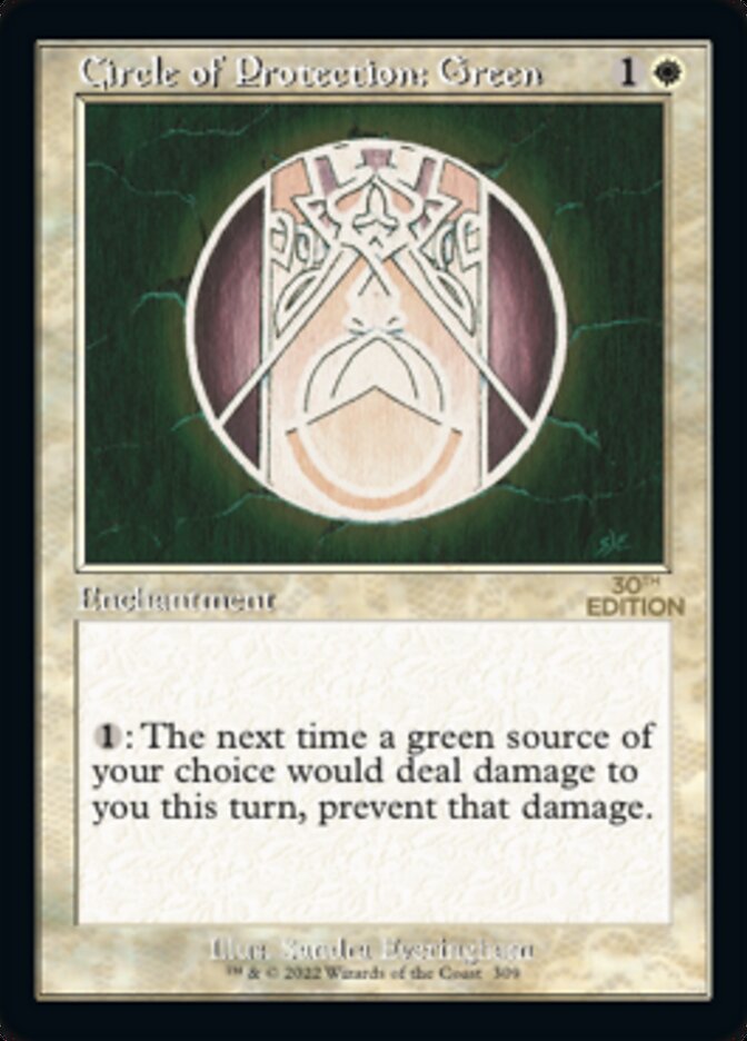 Circle of Protection: Green (Retro) [30th Anniversary Edition] MTG Single Magic: The Gathering    | Red Claw Gaming