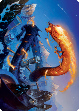 Atsushi, the Blazing Sky 1 Art Card [Kamigawa: Neon Dynasty Art Series] MTG Single Magic: The Gathering    | Red Claw Gaming