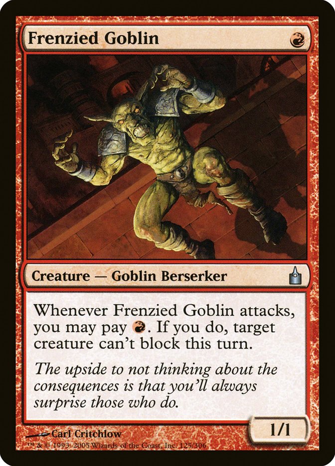 Frenzied Goblin [Ravnica: City of Guilds] MTG Single Magic: The Gathering    | Red Claw Gaming