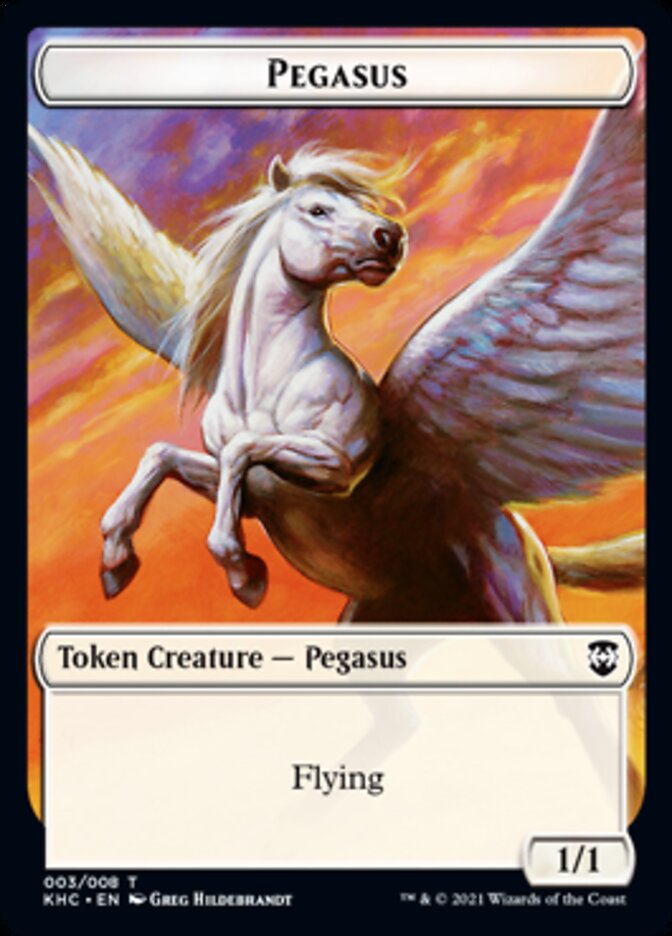 Pegasus Token [Kaldheim Commander Tokens] MTG Single Magic: The Gathering    | Red Claw Gaming